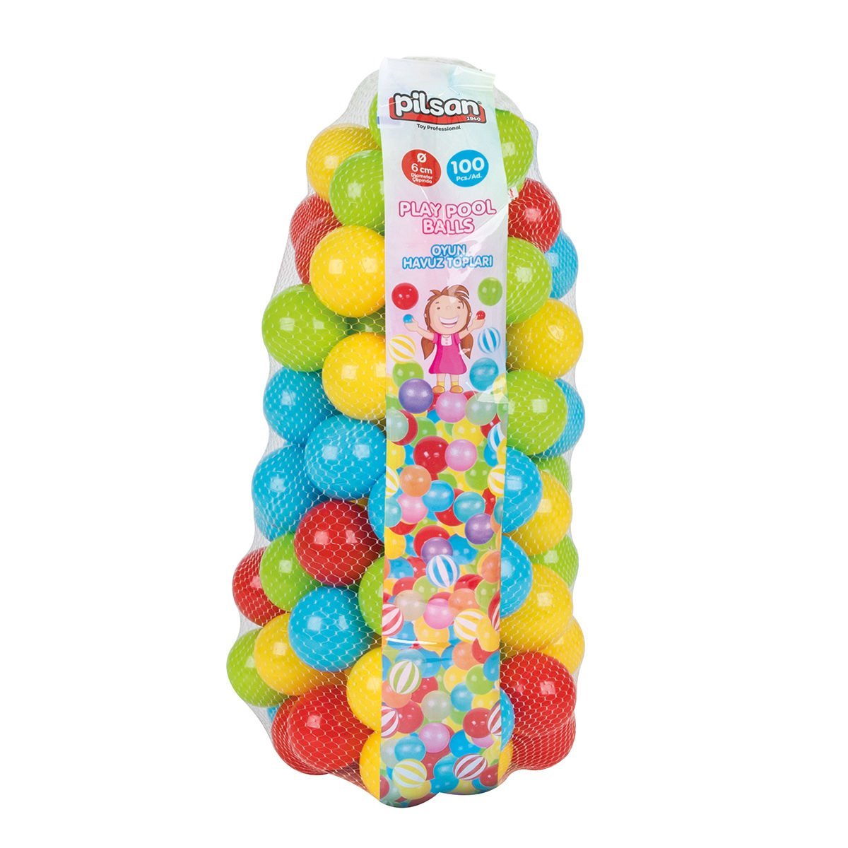 6 cm 100'lü Filede Oyun Havuzu Topları (06 405)