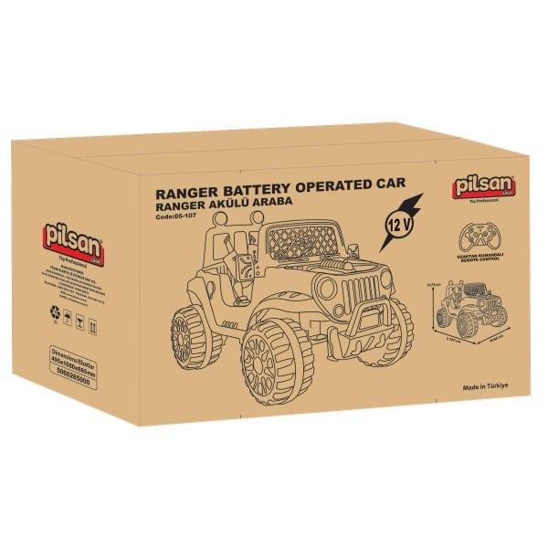 Ranger 12V Akülü Uzaktan Kumandalı Araba Metalik Mavi (05 107)