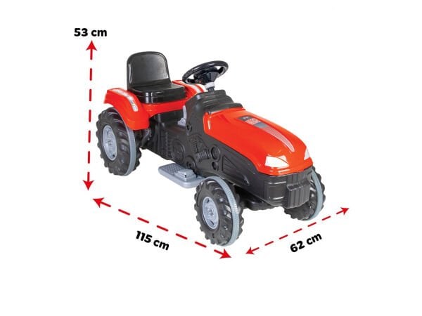 Mega Traktör 12V Akülü Kırmızı (05-276)