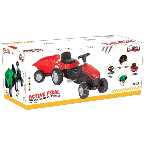 Active Römorklu Traktör Yeşil (07-316)