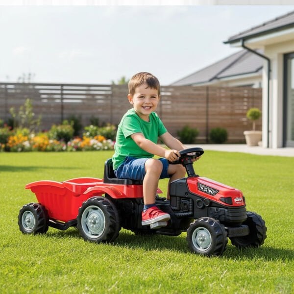 Active Römorklu Traktör Yeşil (07-316)