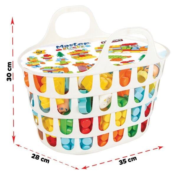 Aksesuarlı Master Bloklar Sepetli (128 Parça)