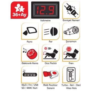 Prenses 12V Akülü Araba