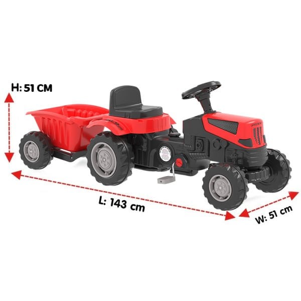 Pls-40 Pedallı Römorklu Traktör