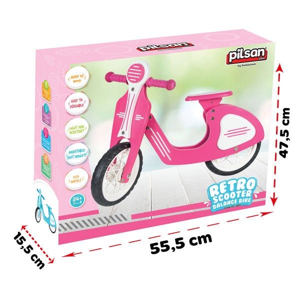 Retro Scooter Bisiklet Pembe (02-002)