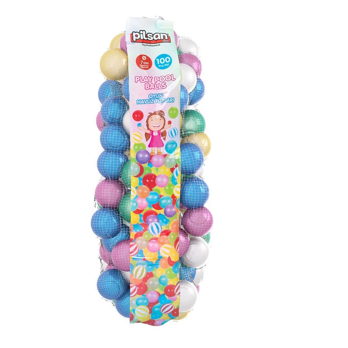 7 cm 100'lü Filede Oyun Havuzu Topları Metalik (06 411)