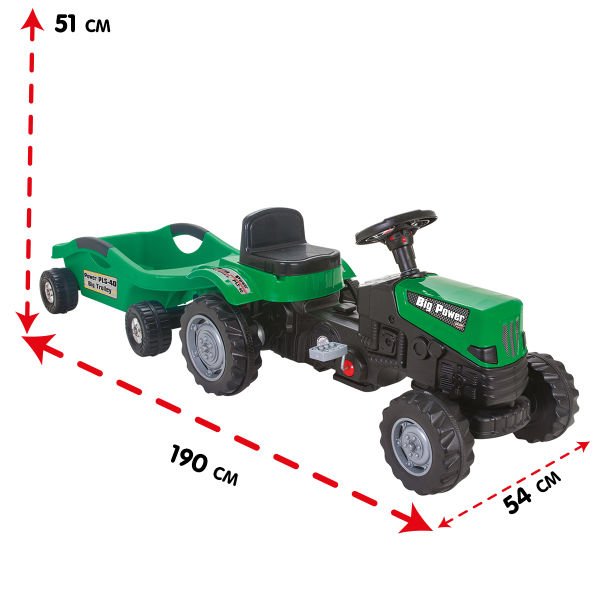 Power Pedallı Big Trolley Traktör