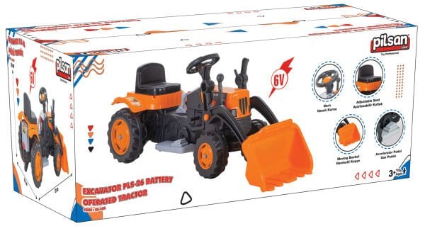 Excavator Pls-26 Kepçeli 6v Akülü Traktör 05 124 Sarı