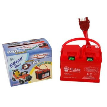 2X6V. Kısa Kablo Kırmızı Soketli Akü