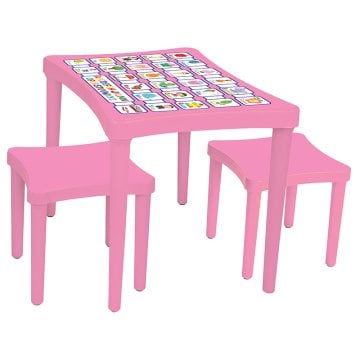 Story İki Tabureli Masa Pembe (03-493)