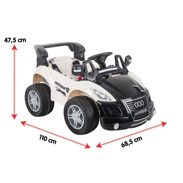 Jaguar Akülü Araba 12V Kumandalı Beyaz