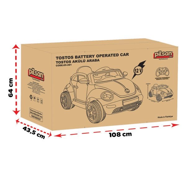 Tostos 12V Uzaktan Kumandalı Akülü Araba