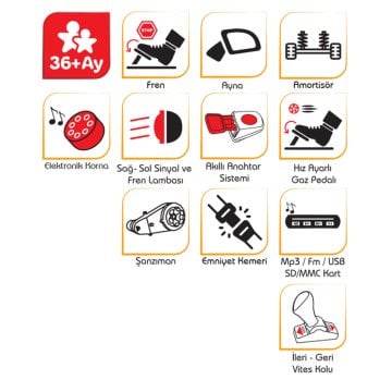 Powerful Çift Kişilik Akülü Araba